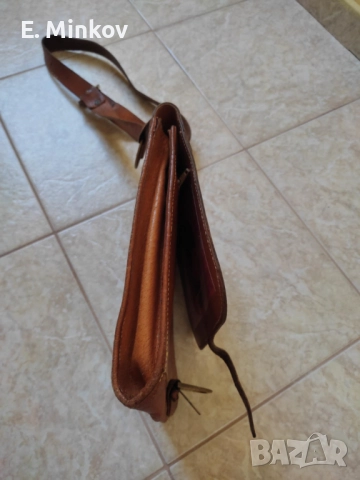 Мъжка кожена ретро чанта, снимка 5 - Портфейли, портмонета - 51509381