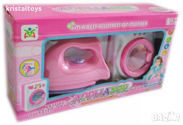 Детска играчка Комплект ютия + пералня
