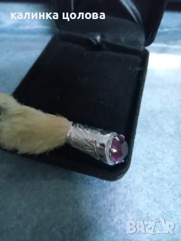 Брошка Амулет с Аметист, снимка 3 - Други - 48156461