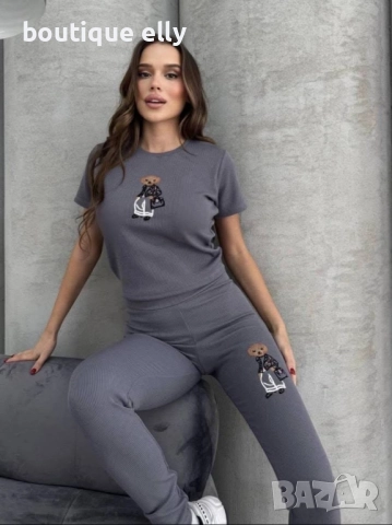 дамски екип- черно, бежово, сиво, снимка 2 - Спортни екипи - 51756228