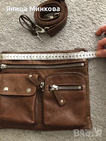 Дамска чанта, естествена кожа Fossil, снимка 9 - Чанти - 49151593