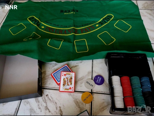 Покер и блек джек комплект - Texas Hold'em poker , снимка 2 - Карти за игра - 51838914