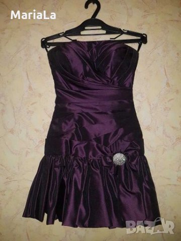 Бална рокля в лилаво + чанта и цвете за коса, снимка 3 - Рокли - 27804222
