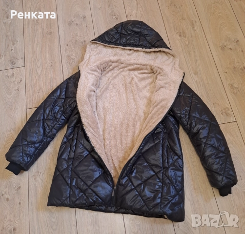 Дамско топло якенце с качулка