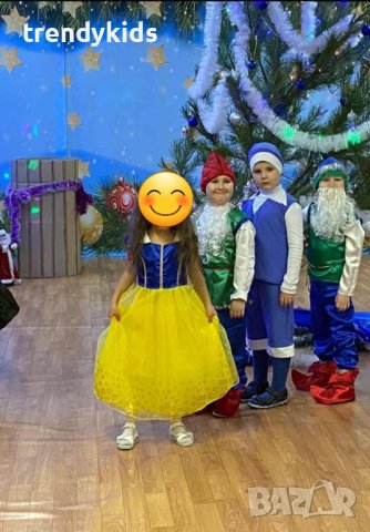 Красива рокля на Снежанка с наметало и подарък диадема с панделка!!!Аксесоари!, снимка 4 - Детски рокли и поли - 44117637