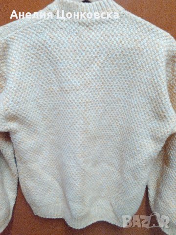 Красив ръчно плетен пуловер , снимка 5 - Блузи с дълъг ръкав и пуловери - 26566067