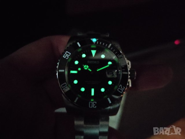 Seiko mod black Submariner , снимка 5 - Мъжки - 43242604