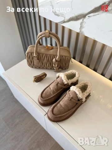 Miu Miu Дамски Меки И Топли Обувки Миу Миу - Налични Различни Цветове  Код SK254, снимка 2 - Дамски ежедневни обувки - 52596402