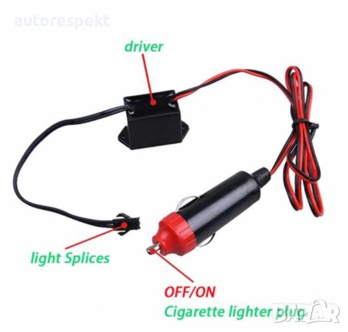 LED Зелена Диодна интериорна лента за табло 2 мт амбиентно осветление, снимка 4 - Аксесоари и консумативи - 43770964