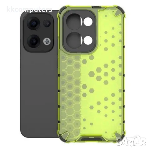 Oppo Reno13 5G Силиконов Калъф Honeycomb TPU и Протектор, снимка 6 - Калъфи, кейсове - 49890966