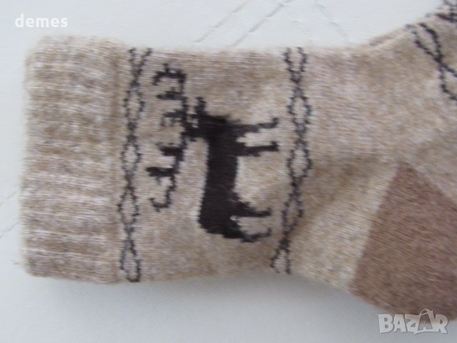 Машинно плетени детски чорапи от вълна от як, размер 5, снимка 3 - Чорапи - 34998688