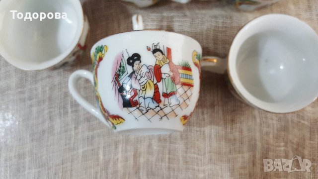 Комплект японски порцеланови чашки за саке., снимка 5 - Антикварни и старинни предмети - 27012585