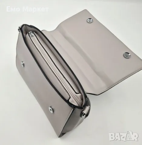 Стилна дамска чанта с капак и флорална бродерия, снимка 5 - Чанти - 50108271