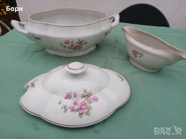 Стар овален порцеланов супник, снимка 4 - Чинии - 36635872