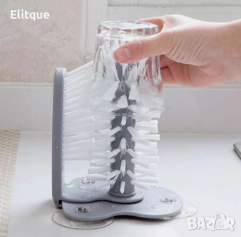 Четка за почистване за мивка Уред за почистване на стъклени чаши /буркани   Размер: Около четката  1