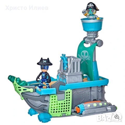 PJ Masks Пиратски боен кораб с 2 фигури Пижама маски Оригинална Hasbro, снимка 2 - Други - 43230078