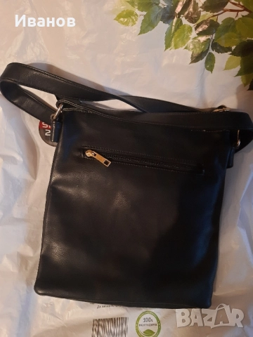 мъжка чанта през рамо от естествена кожа мъжка чанта през рамо Kango лотl, снимка 2 - Чанти - 52321366