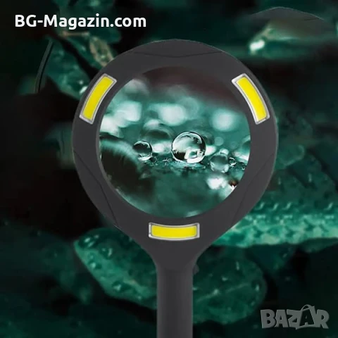 Увеличителна ръчна лупа с LED осветление COB лампа за четене на книги голям диаметър 3X увеличение, снимка 4 - Други инструменти - 50919610