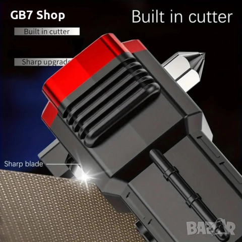 🔦 4 в 1 Многофункционален LED Фенер с USB Зареждане, Power Bank, Автомобилен Сейфти Чук и Нож , снимка 11 - Аксесоари и консумативи - 52741016