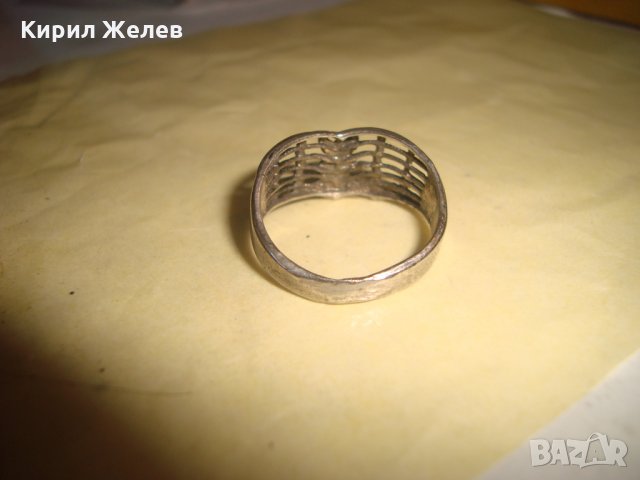 СРЕБРИСТ ВИНТИДЖ ФЛОРАЛЕН ПРЪСТЕН 21637, снимка 4 - Пръстени - 32552596