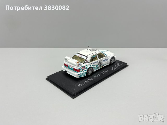 Mercedes Benz 190E Evo 2 метална количка макет 1:43 Minichamps, снимка 5 - Колекции - 43822028