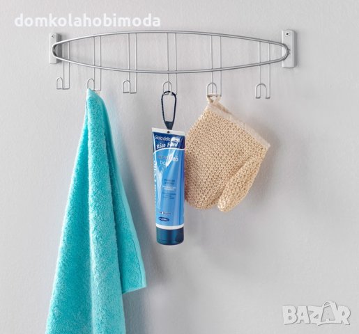 Закачалка за баня, За врата или стена, 6 куки, снимка 3 - Закачалки - 39857536