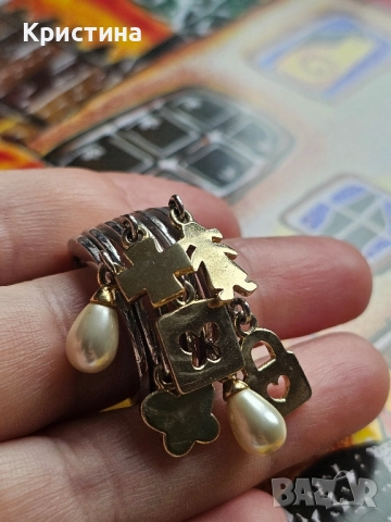 Марков сребърен пръстен с талисмани, снимка 3 - Пръстени - 51955594