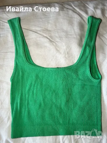 Дамски зелен топ