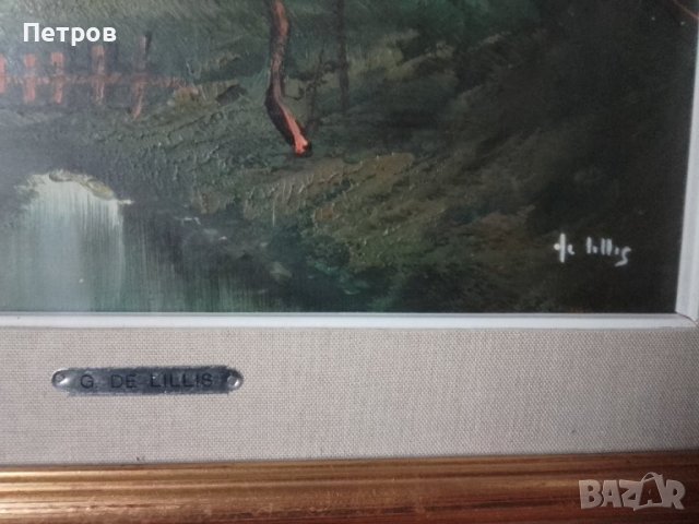 картини италиански масло платно 58/48 см, снимка 3 - Картини - 44368180