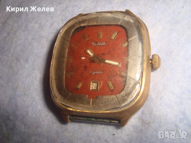 СЛАВА 21 КАМЪКА Стар с ПОЗЛАТА РЯДЪК МОДЕЛ РУСКИ МЕХАНИЧЕН СССР ЧАСОВНИК за ИЗНОС 32548, снимка 2 - Антикварни и старинни предмети - 38387723