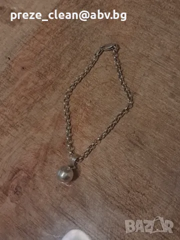 Сребърна гривна, снимка 2 - Гривни - 48350267