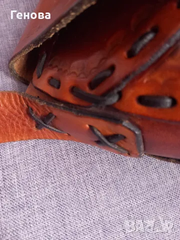 Уникална дамска чанта естествена кожа с закопчалка от рог, снимка 12 - Чанти - 49614598