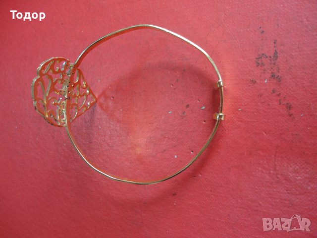 Невероятна позлатена гривна с камъни Lina, снимка 2 - Гривни - 43926354