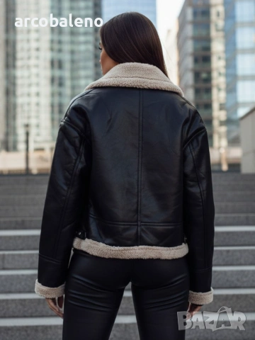 Дамско кожено яке SHEREB, 2цвята , снимка 6 - Якета - 47710028