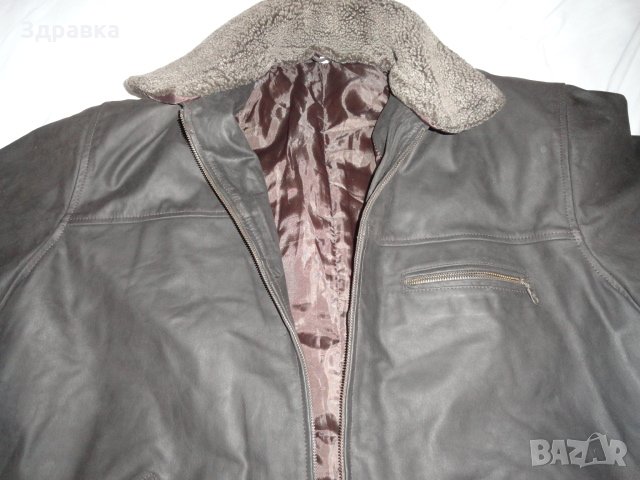 Мъжко кожено яке ХХЛ, снимка 4 - Якета - 35038180