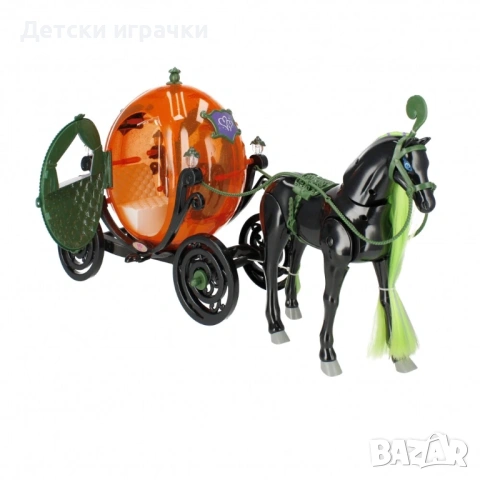 Карета каляска с кон и кукла Принцеса на мрака, с музика и светлини , снимка 8 - Кукли - 53040046