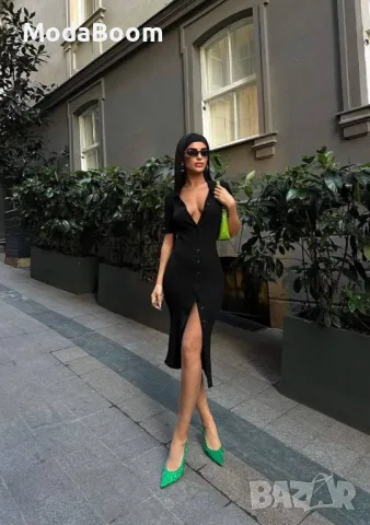 Черна дамска рокля , снимка 3 - Рокли - 48950685