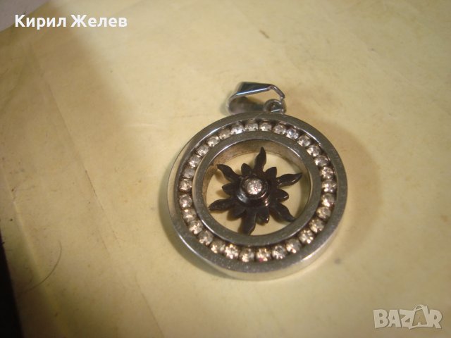 МОДЕН АРТ МЕДАЛЬОН от НЕРЪЖДАЕМА СТОМАНА с ФАСЕТИРАН ЦИРКОНИЙ 29456, снимка 5 - Колиета, медальони, синджири - 37660203