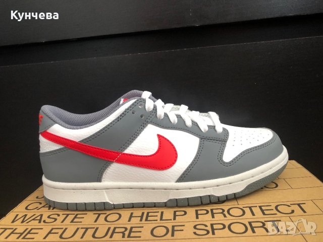 Маратонки оригинални NIKE DUNK LOW NEXT NATURE SMOKE GREY LIGHT CRIMSON, снимка 3 - Детски маратонки - 43386768