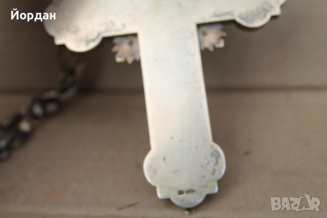 Сребърен епископски кръст с позлата, снимка 10 - Други ценни предмети - 44843604