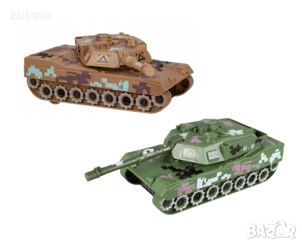 Боен танк с реалистични звуци и светлини, снимка 7 - Коли, камиони, мотори, писти - 52745138