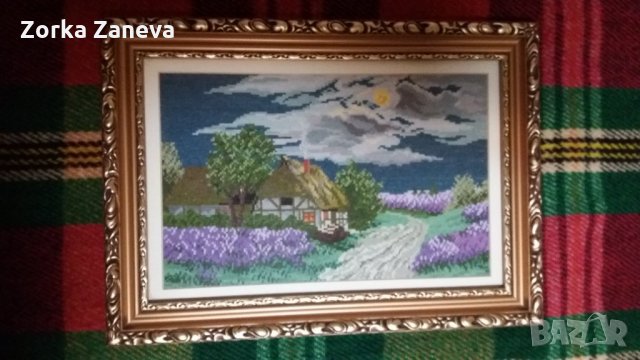  Гоблен ПЕРУНИКИ или Сребъна нощ, снимка 2 - Гоблени - 35130091