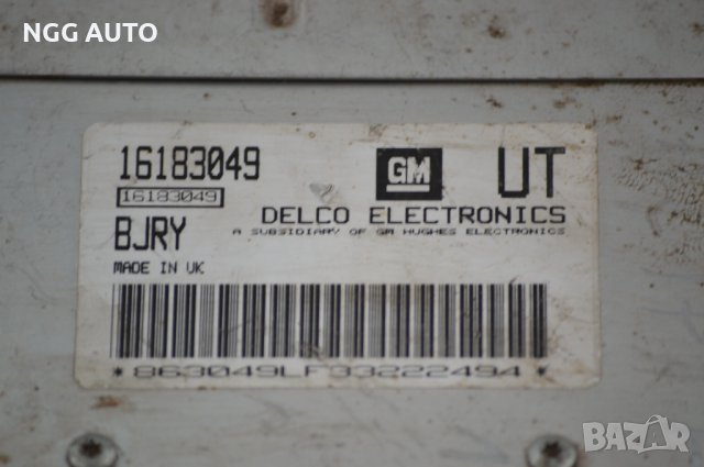 Компютър двигател за Opel Astra F 1.6, GM 16183049, DELCO ELECTRONICS, UT, BJRY, снимка 2 - Части - 39772408