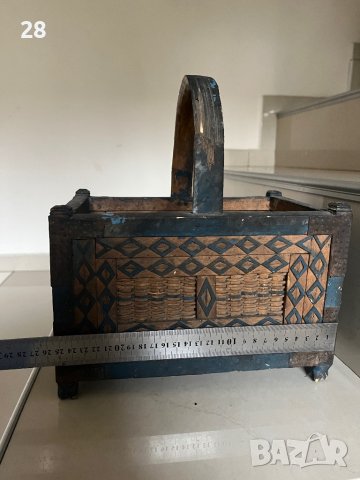 Стара кошница ръчно изработена антика, снимка 10 - Антикварни и старинни предмети - 43047021