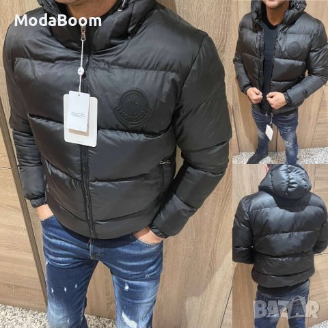 Moncler късо черно зимно мъжко яке Монклер