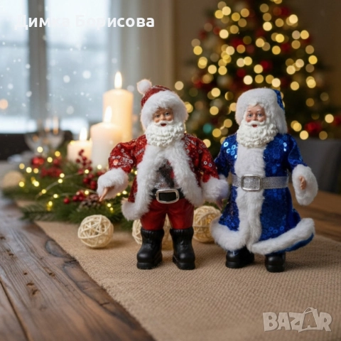 Декоративен дядо Коледа с пайети – Стилен акцент за всеки дом, снимка 4 - Декорация за дома - 52797375