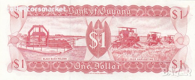 1 долар 1989, Гвиана, снимка 2 - Нумизматика и бонистика - 35287553