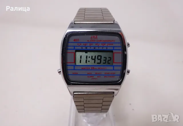 Неизползван японски мъжки електронен часовник JAZ, хронограф, снимка 2 - Мъжки - 47483146