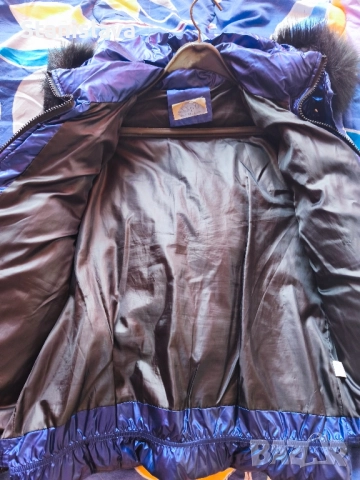 Дамско яке син металик. Зимно яке, снимка 6 - Якета - 52201555