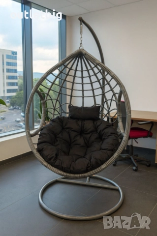 Люлка-градинска люлка -висяща, тип яйце-гнездо, снимка 2 - Градински мебели, декорация  - 52235867